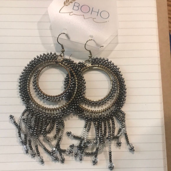 With tag Boho pierced earrings - Picture 4 of 6